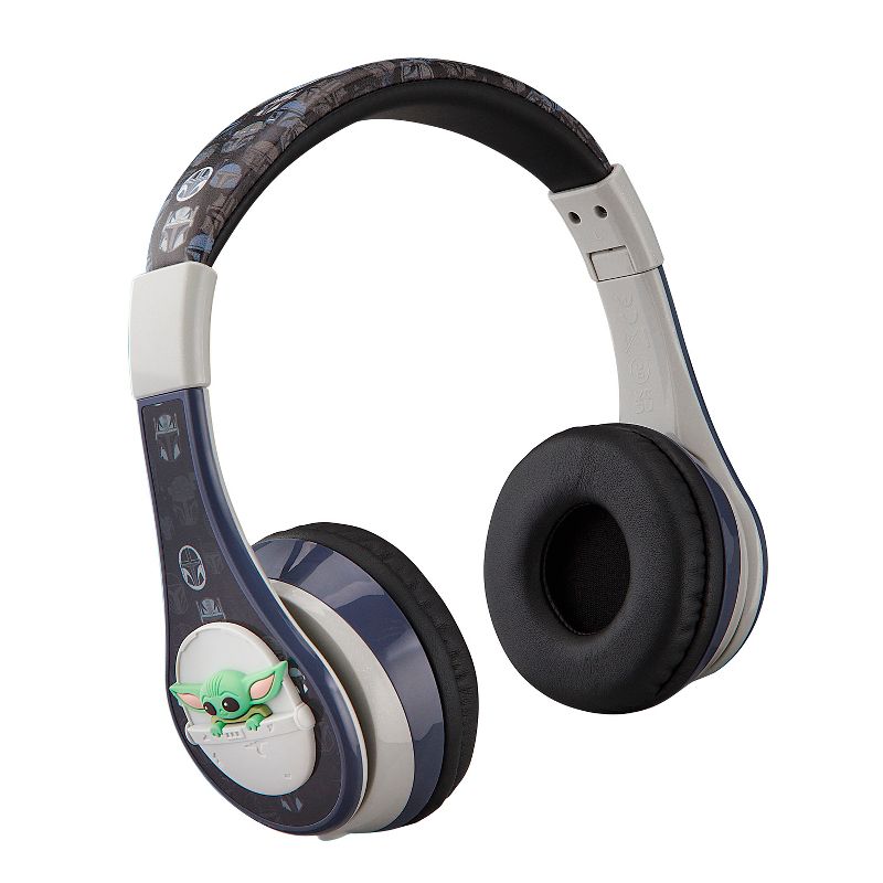 eKids Mandalorian Bluetooth Headphones for Kids, Over Ear Headphones with Microphone - Gray (MD-B52.EXV1OL), 1 of 5