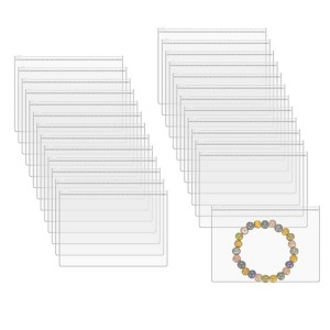 Unique Bargains Necklace Ring Earring Storage Self-Seal Transparent Jewelry Bags 25 Pcs - 1 of 4
