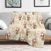 FIONECA Classic Santa Claus Christmas Blanket with Tree and Snowflake Pattern Warm Cozy Holiday Decor Throw 30x40 inches - 3 of 4