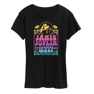 Women's - Janis Joplin - Fillmore West San Francisco California 1969 Short Sleeve Graphic T-Shirt - 1 of 4