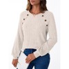 Womens Lightweight Sweaters Long Sleeve Shirts Dressy Casual Formal Tops Outfits 2025 Early Fall Winter Clothing - 3 of 4