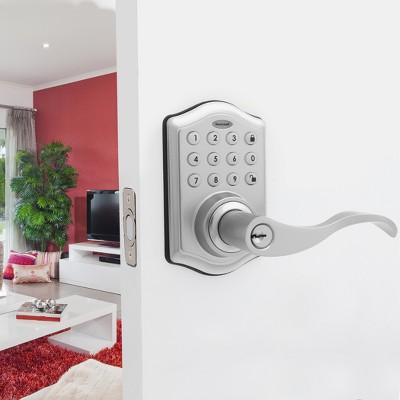 Satin Nickel Electronic Entry Lever Door Lock
