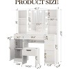 Acekool Vanity Desk with LED Lighted Mirror, 10 Lights, 3-Color Brightness, 6 Drawers, 6 Open Shelves, Makeup Table for Bedroom - 3 of 4