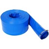 Syemin Drip Irrigation 100Ft Pool Backwash Hose, Heavy Duty Water Discharge Hose for Swimming Pool Filter Pump with 2 Clamp, Blue, 4"*4"*4" - 4 of 4