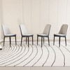 NicBex Modern PU Leather Dining Chairs Set of 2, Thick Soft Cushioned & Black Metal Legs, Easy-Clean Kitchen Side Chairs - 2 of 4