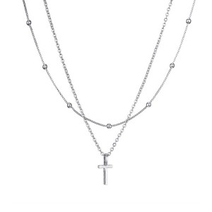 Adornia Silver Plated Layered Initial Necklace - 1 of 1