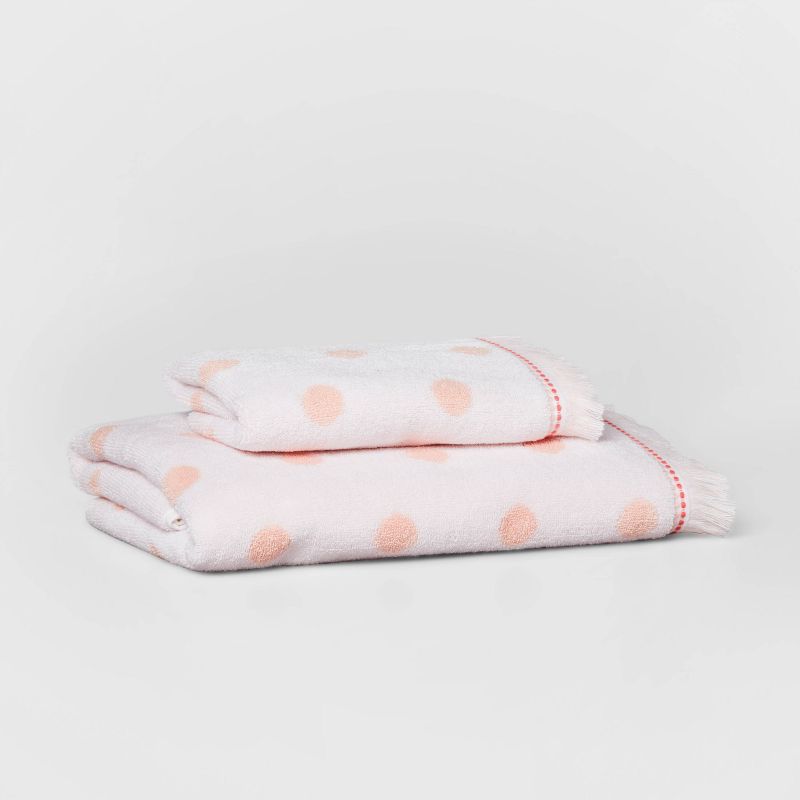 Dot Kids' Towel Pink with SILVADUR™ Antimicrobial Technology - Pillowfort™, 5 of 9
