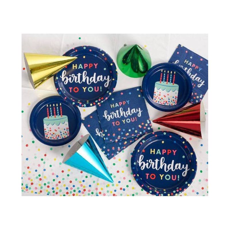 10ct Everyday Happy Birthday Snack Paper Plates - Spritz&#8482;, 3 of 4