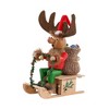 Steinbach Wooden Incense Burning Smoker, Rudolph With Sleigh, 10" - 2 of 3