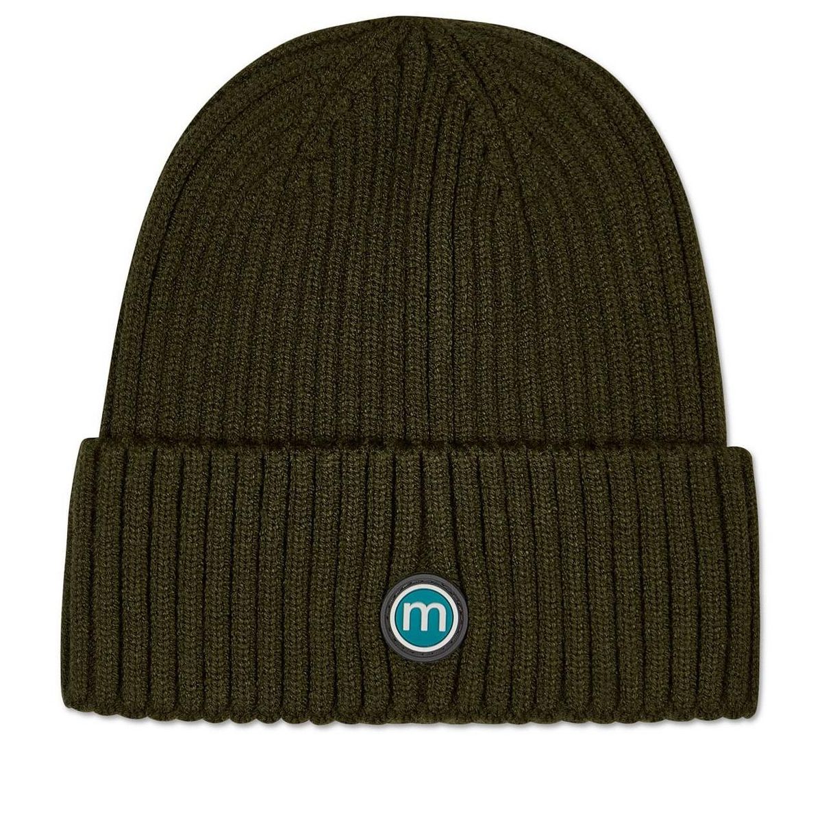 Memoi Kids Cozy Basic Ribbed Rayon-Blend Knit Beanie Army Green S