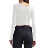 Coolmee Women's Crop Top Open Front Long Sleeve Rib Knit Shrug Sweaters Cardigan - 4 of 4