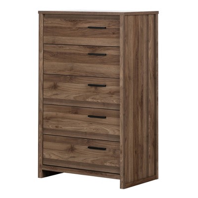 Lensky 5 Drawer Chest Natural Walnut - South Shore