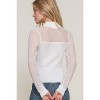 Slickblue Women's Long Sleeve Sweater Top, Mesh Panel Detail Knit Shirt, Relaxed Fit, 3 Color Options, Size S-L - 4 of 4