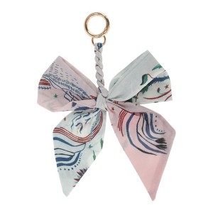 Unique Bargains Long Scarf Ribbon Bow Handbag Charm 1 Pc - 1 of 4
