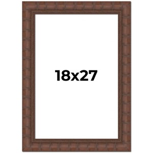 PosterPalooza | 18x27 Wide Bamboo Picture Frame, UV Acrylic, 4 Finishes - Brown, Black, Silver, and Natural - 1 of 4