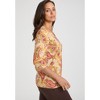 Jessica London Women's Plus Size Stretch Cotton V-Neck Tee - 4 of 4