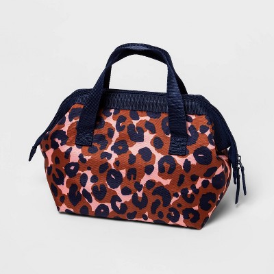 Photo 1 of 2pc Frame Lunch Bag Navy Blue Leopard Print - Cat &#38; Jack&#8482;