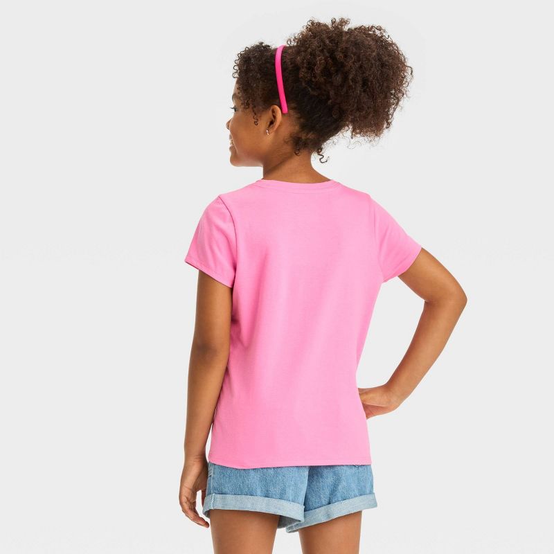 Girls' Short Sleeve 'Imagine' Graphic T-Shirt - Cat & Jack™ Pink, 4 of 5