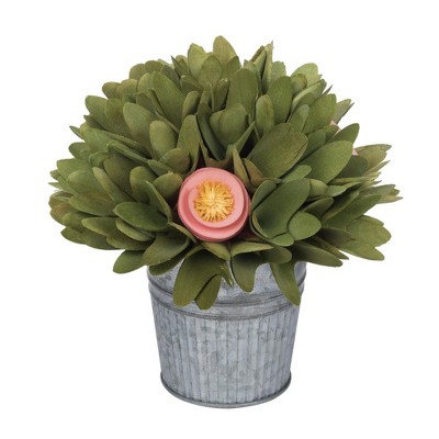 Transpac Easter Pastel Wood Curl Topiary Decorative Home Accent for Spring Celebrations and Festive Decor