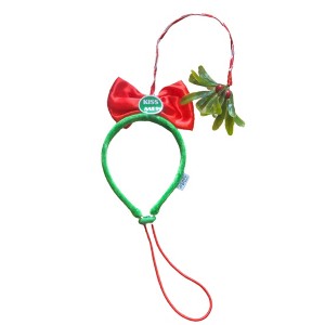 Midlee Christmas Mistletoe Dog Headband Costume - 1 of 4