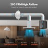 VEVOR 4 to 4.5 inch Radon Mitigation Fan System, Quiet 260 CFM Radon Mitigation Kit with 2 Couplers, Waterproof Radon Fan, White - 4 of 4