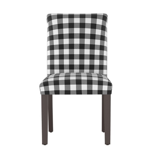 Hendrix Dining Chair Black White Check Cloth Co