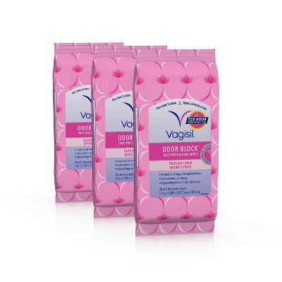 Vagisil Odor Block Daily Freshening Wipes - 3pk/20ct