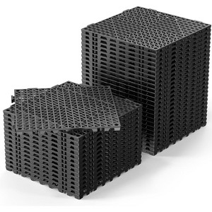 ROVSUN 12''x12'' PVC Interlocking Floor Tiles - Anti-Fatigue Non-Slip Cushioned, Drainage Mat for Restaurant Kitchen Poolside Wet Area Garden - 1 of 4