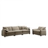 Mid-Century 2-Piece Sofa Set with Throw Pillows - 4 of 4