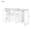 47" Sideboard Buffet Cabinet, Media Console Cabinet with Glass Doors & Anti-Tip Device, Accent Coffee Bar Cabinet for Living Room Entryway - 3 of 4