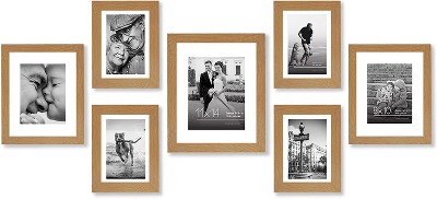 Designovation Gallery Rectangle Wood Wall Frame, 11x14 Matted To