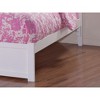 Twin Platform Bed with Trundle & USB Charger - White Finish, Curved Headboard, Extra Sleeping Space - 3 of 4