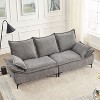NicBex 88.5"Modular Sofa Couch,Modern Velvet Fabric 3 Seater Sofa with 2 Pillows and Legs for Living Room,Apartment - 4 of 4