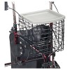Drive Medical 3 Wheel Walker Rollator with Basket Tray and Pouch, Flame Red - 2 of 4
