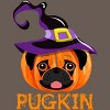 Women's Design By Humans Pugkin Pumpin Halloween By trantanphat95 Racerback Tank Top - 2 of 3