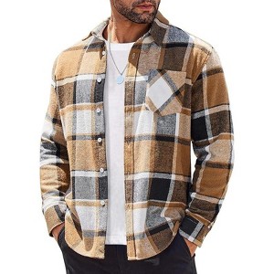 COOFANDY Flannel Shirts Plaid Shirt Button Down Shirts - 1 of 4
