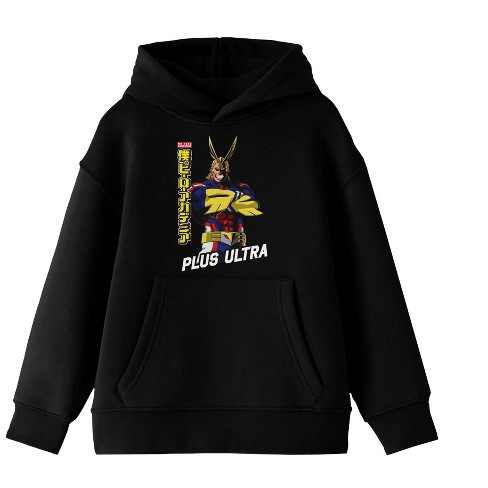 Bioworld My Hero Academia All Might Plus Ultra Youth Black Graphic Hoodie xl Target