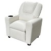 Lyngins Modern PU Leather Kids Recliner Chair with Adjustable Back & Footrest,Armchair Accent Chair for Living Room,Bedroom - 2 of 4