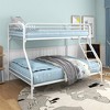 Metal twin bed full metal bunk bed, heavy-duty bunk bed, easy to assemble, equipped with reinforced upper guardrail - 3 of 4