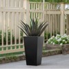 Spassway Indoor Outdoor Geometric Metal Planter Pot Planter Box Patio Garden Bed Black - 2 of 4