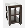 Jofran,Urban Icon Contemporary Glass Inlay Chair Side End Table with Storage - 3 of 4