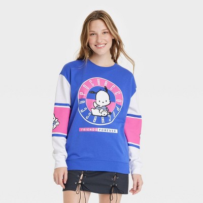 Women's Hello Kitty Pochacco Collegiate Graphic Sweatshirt - Blue