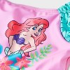 Girls' The Little Mermaid 3pc Swimsuit Set - Light Aqua Blue - 3 of 4