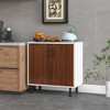 Costway 2-Door Sideboard Buffet Storage Cabinet Kitchen Cupboard with Adjustable Shelf - 3 of 4