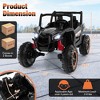 Costway 24V Kids Ride on UTV with 4 x 100W Powerful Engine Remote Control High/Low Speed Pink/Black/Red/Navy - 3 of 4