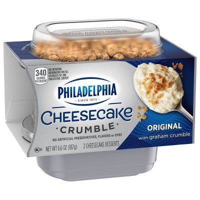 Philadelphia Original Cheesecake Crumble Dessert - 6.6oz/2ct : Target