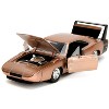 1969 Dodge Charger Daytona Bronze Metallic with Black Tail Stripe "Bigtime Muscle" Series 1/24 Diecast Model Car by Jada - 2 of 4