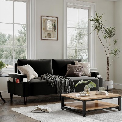 80.7" Loveseat Sofa, Fabric Modern Sleeper Sofa Couch for Living Room, Sofa Cama,  Wood Frame, Easy to Install, Sleeper Recliner Furniture