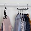 Honey-Can-Do 20pk Cascading Collapsible Black Plastic Hangers: Space Saving Closet Organizer for Shirts - 3 of 4