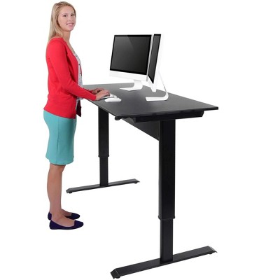 Black Adjustable Height Standing Desk with MDF Top